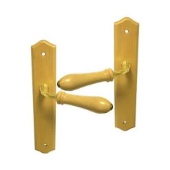 OUVRE&DECO Poignée De Porte En Bois Vernis Sur Plaque BdC, NARCISSE