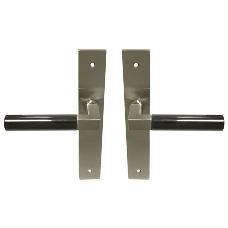 OUVRE&DECO Poignée De Porte Intérieure En Laiton Nickel Mat Et Béquille Canon De Fusil Sur Plaque BdC Entraxe 195 Mm, ALASKA 3 OUVRE&DECO Poignée De Porte Intérieure En Laiton Nickel Mat Et Béquille Canon De Fusil Sur Plaque BdC Entraxe 195 Mm, ALASKA