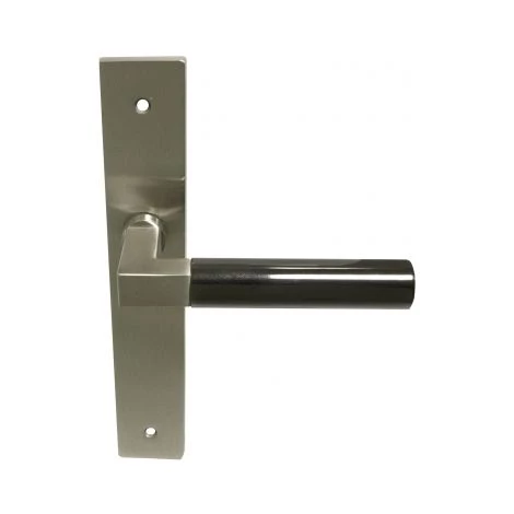 OUVRE&DECO Poignée De Porte Intérieure En Laiton Nickel Mat Et Béquille Canon De Fusil Sur Plaque BdC Entraxe 195 Mm, ALASKA 4 OUVRE&DECO Poignée De Porte Intérieure En Laiton Nickel Mat Et Béquille Canon De Fusil Sur Plaque BdC Entraxe 195 Mm, ALASKA – Image 2