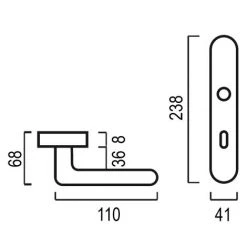 OUVRE&DECO Poignée De Porte Intérieure En Laiton Nickel Mat Et Béquille Canon De Fusil Sur Plaque BdC Entraxe 195 Mm, ALASKA 9 OUVRE&DECO Poignée De Porte Intérieure En Laiton Nickel Mat Et Béquille Canon De Fusil Sur Plaque BdC Entraxe 195 Mm, ALASKA -OUVRE Soldes 11340841 4