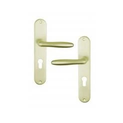 OUVRE&DECO Poignée De Porte D'entrée Design En Aluminium Anodisé F2 Sur Plaque Clé I Entraxe 195 Mm, VENUS