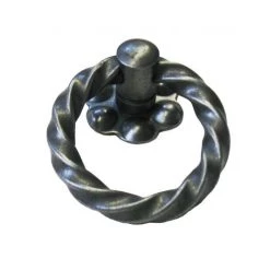 OUVRE&DECO Anneau De Porte Et Tiroir De Meuble En Style Fer Patiné Ø50 Mm, TORSADE
