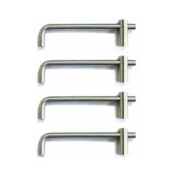 OUVRE&DECO Lot De 4 Poignées De Porte Et Tiroir De Meuble En Acier Brossé Entraxe Réglable 96-128 Mm, REGLABLE