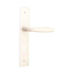 OUVRE&DECO Poignée De Porte Intérieure Design En Métal Blanc Sur Plaque Clé L Entraxe 195 Mm, BRISTOL