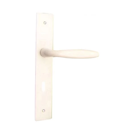 OUVRE&DECO Poignée De Porte Intérieure Design En Métal Blanc Sur Plaque Clé L Entraxe 195 Mm, BRISTOL 3 OUVRE&DECO Poignée De Porte Intérieure Design En Métal Blanc Sur Plaque Clé L Entraxe 195 Mm, BRISTOL