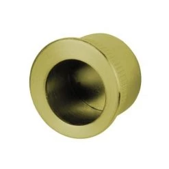 OUVRE&DECO Poignée Ou Douille Encastrable De Porte Coulissante En Laiton Poli Brillant Diamètres Ext 29 Et Int 19 Mm, DOUILLE