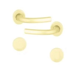 OUVRE&DECO Poignée De Porte Intérieure Design En Aluminium Anodisé F2 Sur Rosace Ronde Aveugle, KYOTO