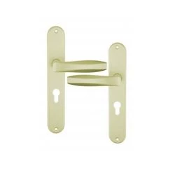 OUVRE&DECO Poignée De Porte Intérieure Design En Aluminium Anodisé F2 Sur Plaque Clé I Entraxe 195 Mm, TRIO