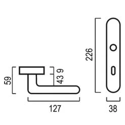 OUVRE&DECO Poignée De Porte Intérieure En Zamak Nickel Mat Sur Plaque Clé L Entraxe 195 Mm, LILOU -OUVRE Soldes 1957656 2