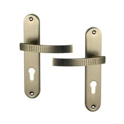 OUVRE&DECO Poignée De Porte Intérieure Design En Aluminium Finition Canon De Fusil Sur Plaque Clé I Entraxe 195 Mm, VISION