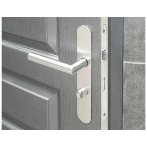 OUVRE&DECO Poignée De Porte VELOX FIX En Inox Sur Plaque Ronde Condamnation/Décondamnation, Entraxe 195 Mm, ALBA 3 OUVRE&DECO Poignée De Porte VELOX FIX En Inox Sur Plaque Ronde Condamnation/Décondamnation, Entraxe 195 Mm, ALBA