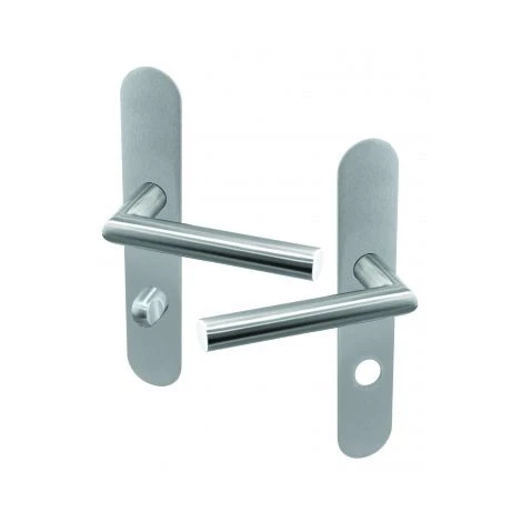 OUVRE&DECO Poignée De Porte VELOX FIX En Inox Sur Plaque Ronde Condamnation/Décondamnation, Entraxe 195 Mm, ALBA 4 OUVRE&DECO Poignée De Porte VELOX FIX En Inox Sur Plaque Ronde Condamnation/Décondamnation, Entraxe 195 Mm, ALBA – Image 2