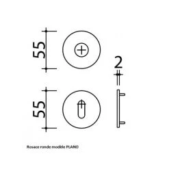 OUVRE&DECO Poignée De Porte VELOX FIX En Inox Sur Rosace Ronde BdC, Modèle CHRISTINA -OUVRE Soldes 2041379 4
