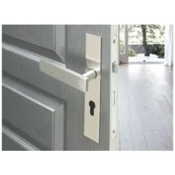 OUVRE&DECO Poignée De Porte VELOX FIX En Inox Sur Plaque Ronde Clé I Entraxe 165 Mm, MALIBU