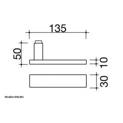 OUVRE&DECO Poignée De Porte VELOX FIX En Inox Sur Plaque Ronde Clé I Entraxe 165 Mm, MALIBU -OUVRE Soldes 2041426 3