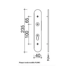 OUVRE&DECO Poignée De Porte VELOX FIX En Inox Sur Plaque Ronde Clé I Entraxe 165 Mm, MALIBU -OUVRE Soldes 2041426 4