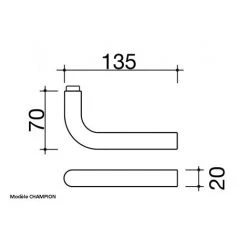 OUVRE&DECO Poignée De Porte VELOX FIX En Inox Sur Rosace à Jupe Ronde BdC, Modèle CHAMPION -OUVRE Soldes 2041459 3