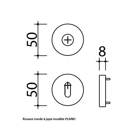 OUVRE&DECO Poignée De Porte VELOX FIX En Inox Sur Rosace à Jupe Ronde BdC, Modèle MADRID 6 OUVRE&DECO Poignée De Porte VELOX FIX En Inox Sur Rosace à Jupe Ronde BdC, Modèle MADRID – Image 4