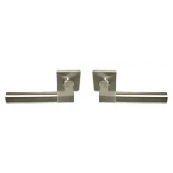 OUVRE&DECO Poignées De Porte Intérieure ALASKA (garniture Complète) En Inox Nickel Mat Sur Rosace Carré BdC