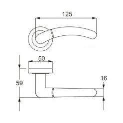 OUVRE&DECO Poignée De Porte Design En Laiton Chromé/ Chromé Mat Sur Rosace BdC, BABETTE -OUVRE Soldes 28998438 3