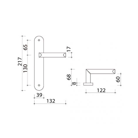 OUVRE&DECO Poignée De Porte D'entrée En Zamak Noir Mat Sur Plaque Clé I Entraxe 195 Mm, STAR 5 OUVRE&DECO Poignée De Porte D'entrée En Zamak Noir Mat Sur Plaque Clé I Entraxe 195 Mm, STAR – Image 3