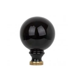 OUVRE&DECO Boule De Rampe D'escalier En Porcelaine Noir Diamètre 100mm