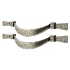 OUVRE&DECO Lot De 2 Poignées De Porte Ou Tiroir De Meuble En Zamak Finition Fer Antique Entraxe 96mm, GALA