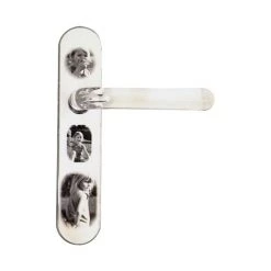 OUVRE&DECO 1/2 Poignée De Porte Intérieure RÉVERSIBLE Design En Acrylique Translucide Avec Décor Interchangeable Sur Plaque BdC Entraxe 195 Mm Et 165 Mm, CAMELEON -OUVRE Soldes 60900 3