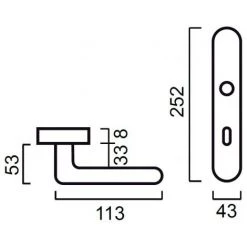 OUVRE&DECO Poignée De Porte Intérieure Design En Laiton Poli Brillant Sur Plaque Conda/Déconda Entraxe 195 Mm, ANNA 7 OUVRE&DECO Poignée De Porte Intérieure Design En Laiton Poli Brillant Sur Plaque Conda/Déconda Entraxe 195 Mm, ANNA -OUVRE Soldes 61065 3