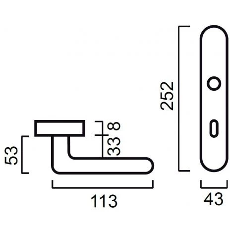 OUVRE&DECO Poignée De Porte Intérieure Design En Laiton Poli Brillant Sur Plaque Conda/Déconda Entraxe 195 Mm, ANNA 5 OUVRE&DECO Poignée De Porte Intérieure Design En Laiton Poli Brillant Sur Plaque Conda/Déconda Entraxe 195 Mm, ANNA – Image 3