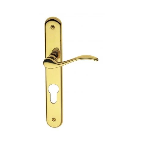 OUVRE&DECO Poignée De Porte D'entrée Design En Laiton Poli Sur Plaque Clé I Entraxe 195 Mm, AGATHE 4 OUVRE&DECO Poignée De Porte D'entrée Design En Laiton Poli Sur Plaque Clé I Entraxe 195 Mm, AGATHE – Image 2