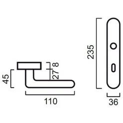 OUVRE&DECO Poignée De Porte D'entrée Design En Laiton Poli Sur Plaque Clé I Entraxe 195 Mm, AGATHE 7 OUVRE&DECO Poignée De Porte D'entrée Design En Laiton Poli Sur Plaque Clé I Entraxe 195 Mm, AGATHE -OUVRE Soldes 61096 3