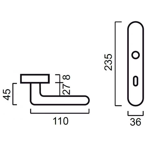 OUVRE&DECO Poignée De Porte D'entrée Design En Laiton Poli Sur Plaque Clé I Entraxe 195 Mm, AGATHE 5 OUVRE&DECO Poignée De Porte D'entrée Design En Laiton Poli Sur Plaque Clé I Entraxe 195 Mm, AGATHE – Image 3