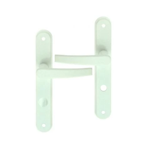 OUVRE&DECO Poignée De Porte Intérieure En Aluminium Laqué Blanc Sur Plaque Conda/Déconda Entraxe 195 Mm, AVORIAZ 3 OUVRE&DECO Poignée De Porte Intérieure En Aluminium Laqué Blanc Sur Plaque Conda/Déconda Entraxe 195 Mm, AVORIAZ