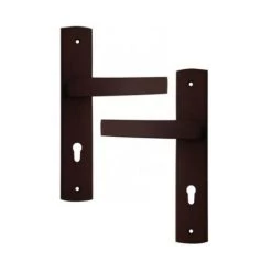 OUVRE&DECO Poignée De Porte Intérieure Design Bois Wengé Sur Plaque Clé I Entraxe 195mm, Scénario