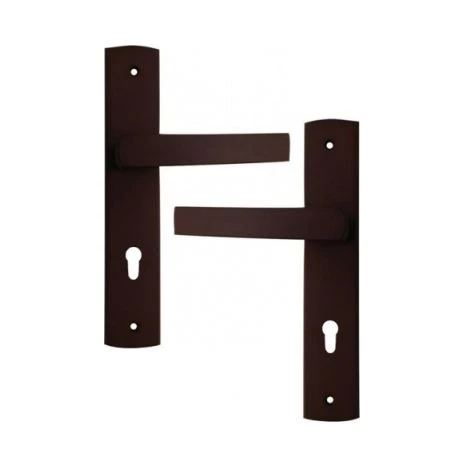 OUVRE&DECO Poignée De Porte Intérieure Design Bois Wengé Sur Plaque Clé I Entraxe 195mm, Scénario 3 OUVRE&DECO Poignée De Porte Intérieure Design Bois Wengé Sur Plaque Clé I Entraxe 195mm, Scénario