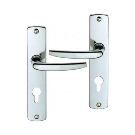 OUVRE&DECO Poignée De Porte D'entrée En Zamak Chromé Brillant Sur Plaque Clé I Entraxe 165 Mm, CHROME 165 3 OUVRE&DECO Poignée De Porte D'entrée En Zamak Chromé Brillant Sur Plaque Clé I Entraxe 165 Mm, CHROME 165