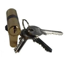 OUVRE&DECO Cylindre Européen S'entrouvrant 30x30mm En Laiton Poli Pour Serrure