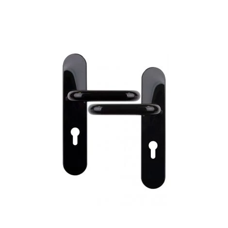 OUVRE&DECO Poignée De Porte D'entrée En Nylon Noir Sur Plaque Clé I Entraxe 195 Mm, TUBULAIRE 3 OUVRE&DECO Poignée De Porte D'entrée En Nylon Noir Sur Plaque Clé I Entraxe 195 Mm, TUBULAIRE