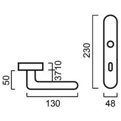 OUVRE&DECO Poignée De Porte D'entrée En Nylon Noir Sur Plaque Clé I Entraxe 195 Mm, TUBULAIRE 7 OUVRE&DECO Poignée De Porte D'entrée En Nylon Noir Sur Plaque Clé I Entraxe 195 Mm, TUBULAIRE -OUVRE Soldes 61301 3
