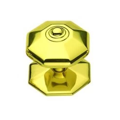 OUVRE&DECO Pommeau De Tirage Octogonal, En Laiton Finition Poli Titane