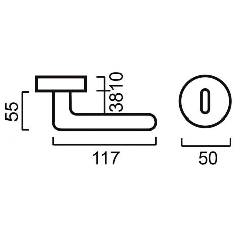 OUVRE&DECO Poignée De Porte D'entrée Design En Laiton Poli Sur Rosace Ronde Clé I, VEGA 5 OUVRE&DECO Poignée De Porte D'entrée Design En Laiton Poli Sur Rosace Ronde Clé I, VEGA – Image 3
