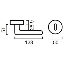 OUVRE&DECO Poignée De Porte Intérieure Design En Laiton Poli Et Chromé Brillant Sur Rosace Ronde BdC, ROBIN -OUVRE Soldes 61534 2