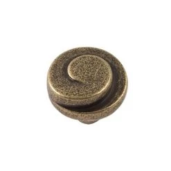 OUVRE&DECO Bouton De Porte Et Tiroir De Meuble Design En Zamak Vieux Bronze Ø 30 Mm, TOURNIQUET