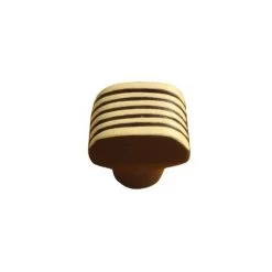 OUVRE&DECO Bouton De Porte Et Tiroir De Meuble En Céramique Chocolat Ivoire De 28X24 Mm, DELICE