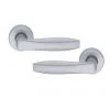 OUVRE&DECO Poignée De Porte Intérieure Design En Aluminium Anodisé Argent F1 Sur Rosace Ronde BdC, TRIO -OUVRE Soldes 61745728 1