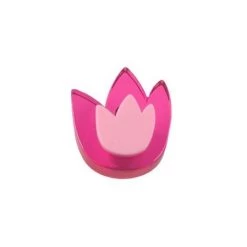 OUVRE&DECO Bouton De Porte Et De Tiroir De Meuble Enfant En Plastique Rose De 44x38 Mm, TULIPE