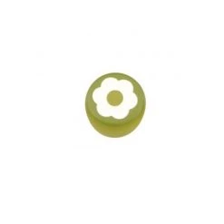 OUVRE&DECO Bouton De Porte Et Tiroir De Meuble En Plastique Vert De Ø30 Mm, FLEURETTE