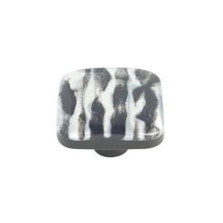OUVRE&DECO Bouton De Porte Et Tiroir De Meuble En Acrylique Zébré Noir Et Blanc De 30x30mm, ZEBRA