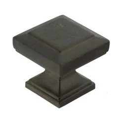 OUVRE&DECO Bouton De Porte Et Tiroir De Meuble En Zamak Anthracite De 25x25mm, BRIO